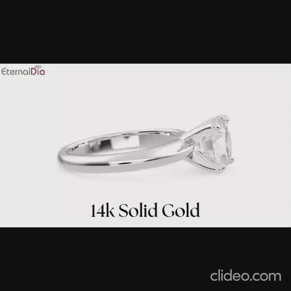 EternalDia Lab Grown Diamond Engagement Ring For Women IGI Certified Ultra Premium Colorless Diamond D-E/VVS 14K Gold Wedding and Solitaire Ring 1 Ct & 2 carat Womens Jewelry