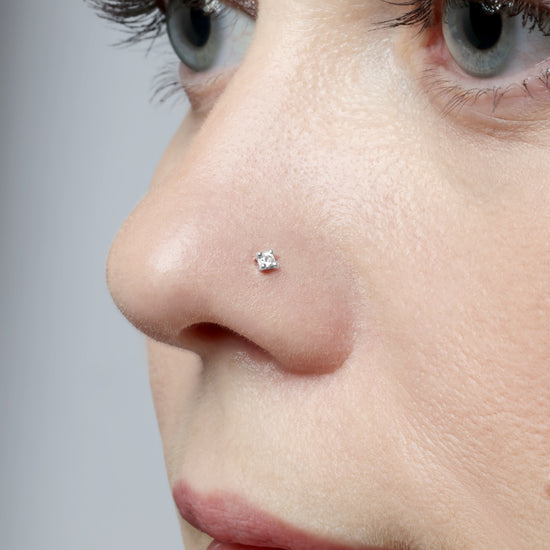 Gold & Diamond Nose Studs