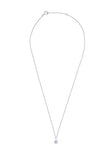 EternalDia IGI Certified Diamond Accent Vine Leaf Engraved Circle Disc Pendant Necklace in 10K White Gold (0.04 Ct) - EternalDia