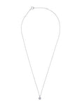 EternalDia IGI Certified 10k White Gold Round Diamond Accent Halo Frame Fashion Pendant Necklace (0.09 Cttw) - EternalDia