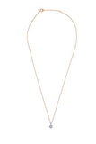 EternalDia IGI Certified 10k Rose Gold Round Diamond Accent Halo Frame Fashion Pendant Necklace (0.09 Cttw) - EternalDia