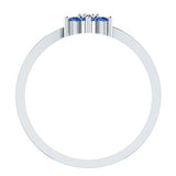 EternalDia Round Shape 0.25 Ct D/VVS1 Simulated Diamond Flower Band Ring In 925 Sterling Silver - EternalDia