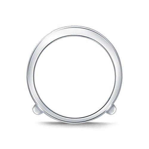 EternalDia 0.25 Cttw Diamond Chevron Style Enhancer Ring Guard In 10k White Gold (IJ/I2I3) - EternalDia