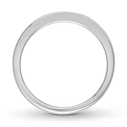 1/20 Carat Diamond Half Eternity Ring 10K White Gold (0.05 Cttw, I Color, I3 Clarity) Diamond Stackable Half Eternity Ring