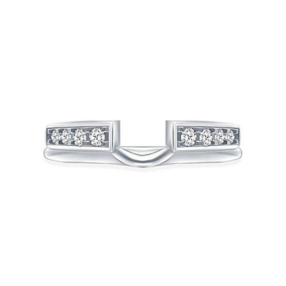 EternalDia 1/4 cttw Diamond Solitaire Enhancer Guard Ring in 10K White Gold (IJ/I2I3) - EternalDia