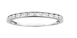 EternalDia 0.10 cttw Round Diamond Ladies Anniversary Wedding Band Ring in 10k Gold (IJ/I2-I3) US7 - EternalDia