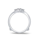 EternalDia 0.34 cttw Diamond Crown Inspired Vintage Enhancer Wedding Ring Guard in 10k White Gold (IJ/I2I3) - EternalDia