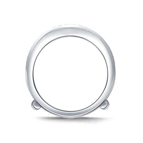 EternalDia 0.39 Cttw Diamond Chevron Style Enhancer Ring Guard In 10k White Gold (IJ/I2-13) - EternalDia