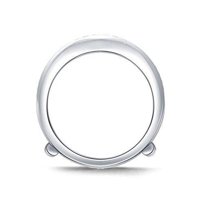 EternalDia 0.39 Cttw Diamond Chevron Style Enhancer Ring Guard In 10k White Gold (IJ/I2-13) - EternalDia