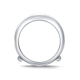 EternalDia 0.39 Cttw Diamond Chevron Style Enhancer Ring Guard In 10k White Gold (IJ/I2-13) - EternalDia