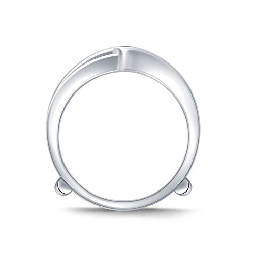 EternalDia 0.34 cttw Baguette & Round Diamond Contour Channel Set Enhancer Ring Guard In 10k White Gold (IJ/I2I3) - EternalDia