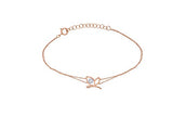 EternalDia IGI Certified 10k Rose Gold Diamond Accent Multi Strand Butterfly Extendable Fashion Bracelet (0.06 Cttw) - EternalDia
