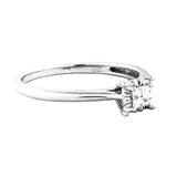 1/5 Carat Princess Cut Diamond Solitaire Ring 10K Solid Gold (0.2 Cttw, I-J Color, I2-I3 Clarity) Engagement Wedding Solitaire Ring