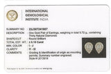 EternalDia IGI Certified Pear Drop Shape Halo Natural Diamond Frame Stud Earrings in 10kt Rose Gold (0.1 Cttw) - EternalDia
