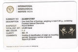 EternalDia IGI Certified Butterfly Element Diamond Accent Stud Earrings in 10kt Rose Gold (0.05 Cttw) - EternalDia