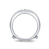 EternalDia 1/2 Cttw Diamond Guard Ring Solitaire Enhancer In 10k White Gold (IJ/I2-I3) - EternalDia