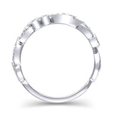 1/10 Cttw Diamond Wedding Vintage-Style Filigree Ring in 14K White Gold (HI/12)