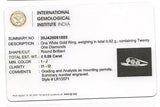 EternalDia IGI Certified Diamond Accent Three Flower Bypass Ring in 10K White Gold (0.08 Cttw) - EternalDia