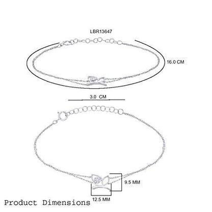 EternalDia IGI Certified 10k Rose Gold Diamond Accent Multi Strand Butterfly Extendable Fashion Bracelet (0.06 Cttw) - EternalDia