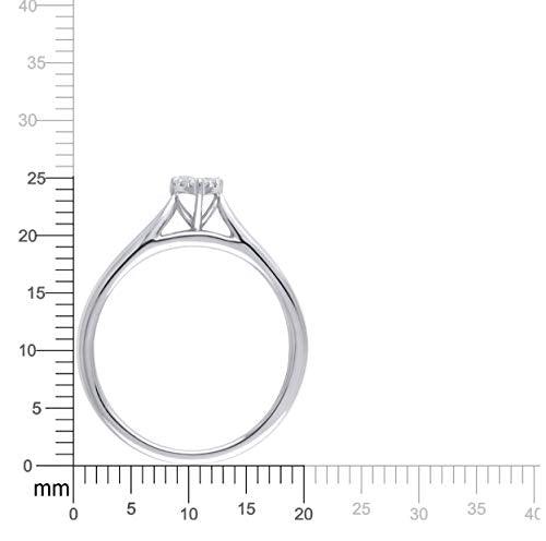 1/10 Cttw Diamond Heart Ring In 10K White Gold (0.10 cttw, I-J Color, I2 Clarity) Diamond Heart Promise Ring