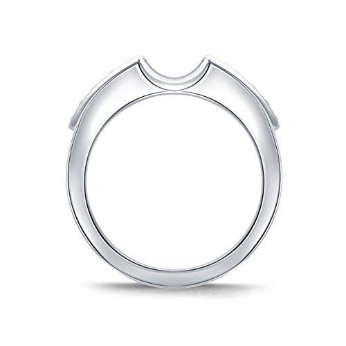 EternalDia 1/4 cttw Diamond Solitaire Enhancer Guard Ring in 10K White Gold (IJ/I2I3) - EternalDia