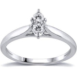0.25 Cttw Diamond Marquise Solitaire Engagement Ring In 10k White Gold (I-J/I2)