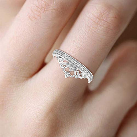 4 CT Round Cut Lab Created Diamond Pave King Crown Ring 14K White Gold  Plated | eBay