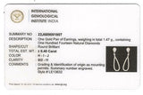 EternalDia IGI Certified Tear Drop Round Diamond Accent Dangling Earrings In 10K Rose Gold (0.4 Cttw) - EternalDia