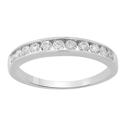 EternalDia 10K Gold Round Diamond Ladies Anniversary Wedding Band Ring 1/3 Cttw (IJ/I2-I3) US7 - EternalDia