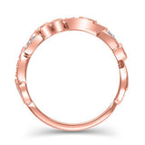 1/10 Cttw Diamond Wedding Vintage-Style Filigree Ring in 14K Rose Gold (HI/12)