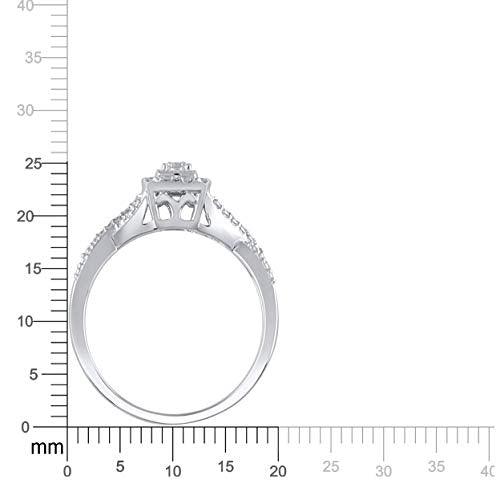 10K White Gold 1/10 Cttw Diamond Twist Ring (0.10 cttw, I-J Color, I2-I3 Clarity) Diamond Promise Ring | Split Shank Ring | Split Shank Engagement Ring