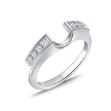 EternalDia 1/4 cttw Diamond Solitaire Enhancer Guard Ring in 10K White Gold (IJ/I2I3) - EternalDia