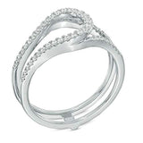 1/4 Cttw Round Cut White Natural Diamond Solitaire Enhancer Guard in 14K Solid White Gold