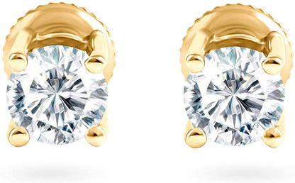 14k White Gold 1/5 Cttw Diamond Stud Earrings (0.20 cttw, I-J Color, I2/I3 Clarity) Diamond Solitaire Studs 4-Prong, Screw-Back Clasps