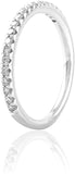 14k White Gold 1/10 Cttw Diamond Half Eternity Ring (0.10 Cttw, I-J Color, I2-I3 Clarity) Wedding Band Ring Stackable Ring