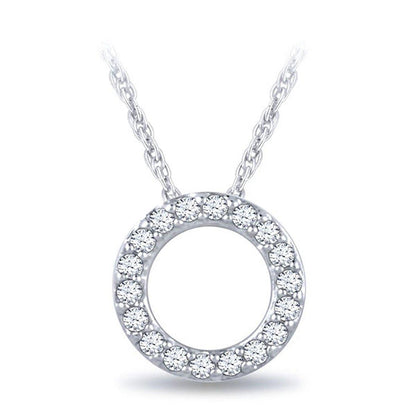 EternalDia Diamond Initial Monogram Pendant Necklace (0.05 cttw) 18" - EternalDia