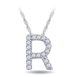 EternalDia Diamond Initial Monogram Pendant Necklace (0.05 cttw) 18" - EternalDia
