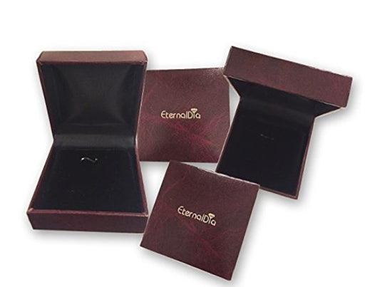 EternalDia 10K White Gold Princess Cut Diamond Halo Bridal Set Ring (0.50cttw,I2-I3/IJ) - EternalDia
