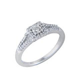 EternalDia 1/4CT T.W. Diamond 10K White Gold Promise Ring - EternalDia