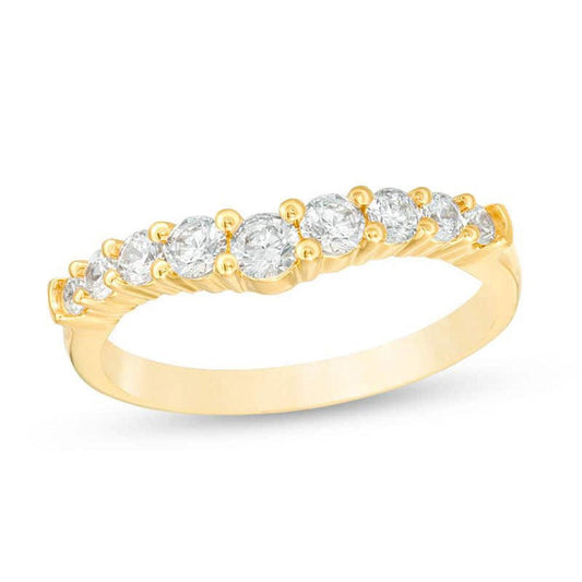 1/2 Cttw Diamond Contour Band in 14K Yellow Gold (0.50 Cttw,I-I2) Diamond Anniversary Band Ring