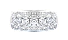 EternalDia 2.00CT T.W. Diamond 14kt White Gold Anniversary Band - EternalDia