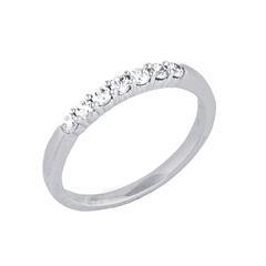EternalDia 1/4CT TW Diamond 14kt White gold Contour Ring - EternalDia
