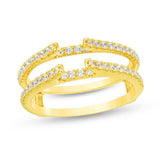 1/2 Cttw Diamond Lined Ring Solitaire Enhancer in 14K Yellow Gold (0.50 Cttw, I-I2) Diamond Guard Ring