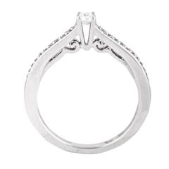EternalDia 1/4CT T.W. Diamond 10kt White Gold Engagement Ring - EternalDia