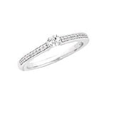 EternalDia 1/4CT T.W. Diamond 10kt White Gold Engagement Ring - EternalDia