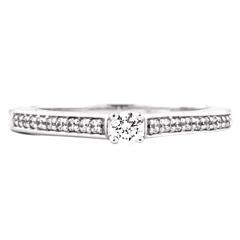 EternalDia 1/4CT T.W. Diamond 10kt White Gold Engagement Ring - EternalDia