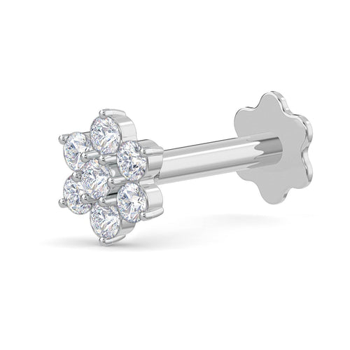 White diamond store nose stud