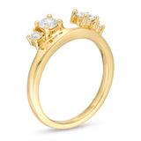 1/2 Cttw Diamond Two-Side Stone Solitaire Enhancer Ring In 14K Yellow Gold (0.50 Cttw, I-I2) Diamond Guard Ring