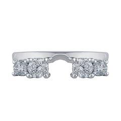 EternalDia 1 Carat T.W. Diamond 14kt White Gold Insert/gaurd Ring - EternalDia