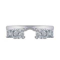EternalDia 1 Carat T.W. Diamond 14kt White Gold Insert/gaurd Ring - EternalDia